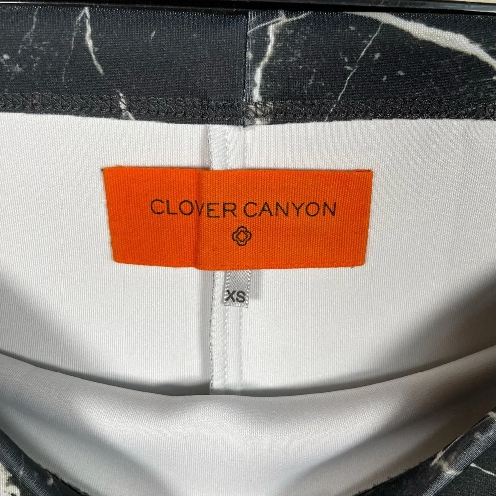 Clover Canyon Marble Print Bodycon Pencil Skirt XS
